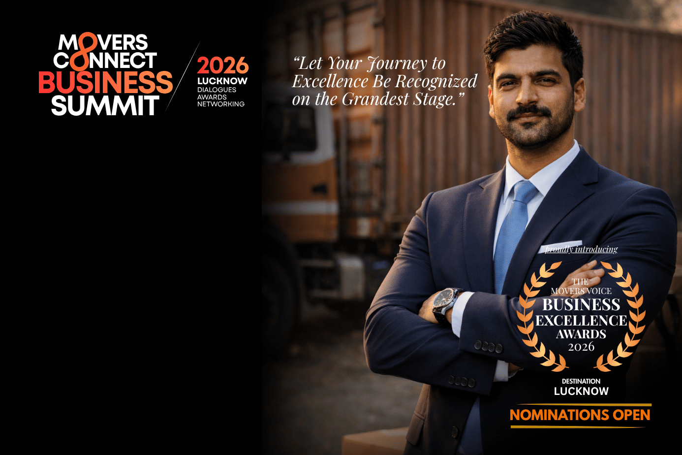Movers Connect Business Summit 2026 in Lucknow bringing together leaders from India's logistics, relocation, warehousing and movers industry for networking, innovation and business growth.